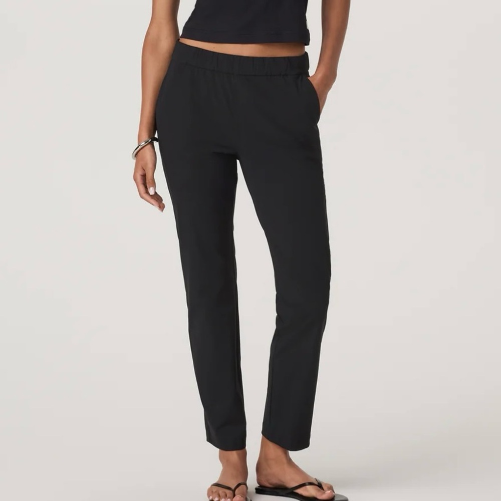 Vuori Womens Miles Ankle Pants Size Small Black Performance Stretch VW404